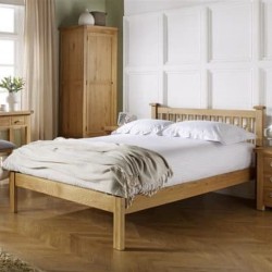 Coleby Solid Oak Bed frame, room shot