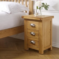 Coleby Small 3 Drawer Bedside, mood shot