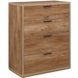 Egdon 4 Drawer Chest in rustic oak, angle view