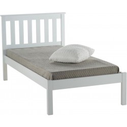 Denbar Wooden Bed Frame Single White