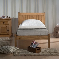 Palmetto Wooden Bed Frame Single Pine Mood Shot