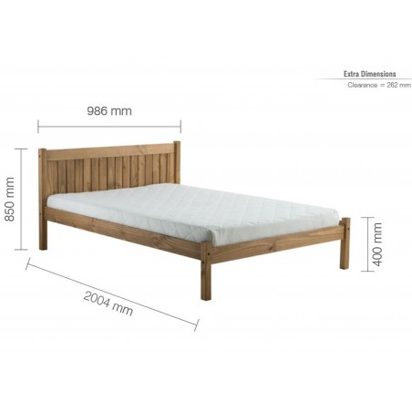 Palmetto Wooden Bed Frame Single Pine Single Dimensions