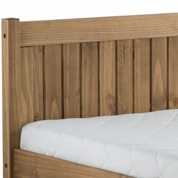 Palmetto Wooden Bed Frame Double Pine Headboard Detail