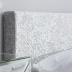 Bayen Fabric Upholstered Ottoman S Bed - Steel Headboard detail