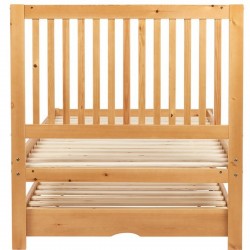 Buxton Bed with Trundle - Pine without mattress Rear View