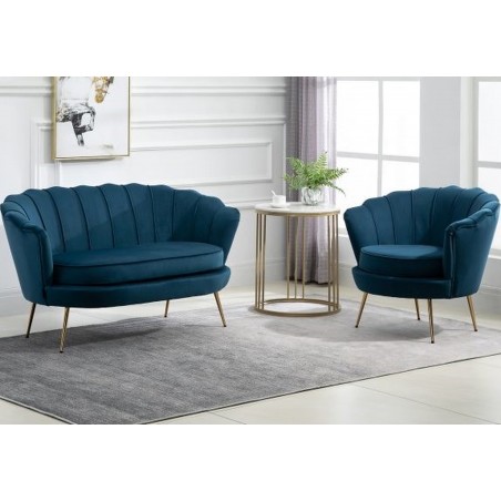 Ariel Accent Armchair - Blue Sofa & Chair Mood Shot
