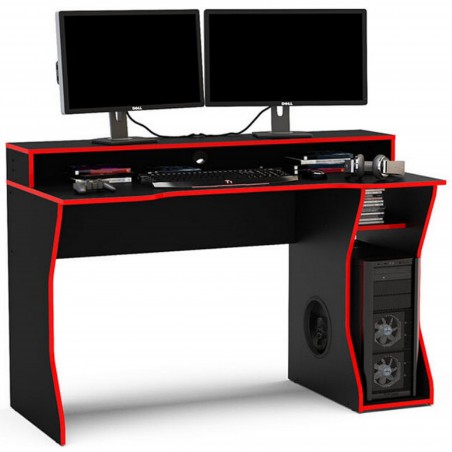 Enzo Gaming Computer Desk Red/Black Fully Loaded
