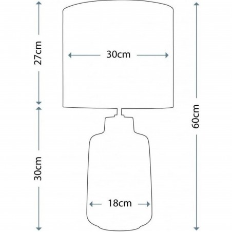 Montclair Porcelain Table Lamp - small dimensions