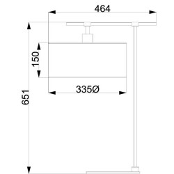 Bethel Modern Table Lamp - Dimensions