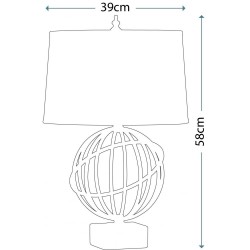 Jupiter Spherical Table Lamp Dimensions