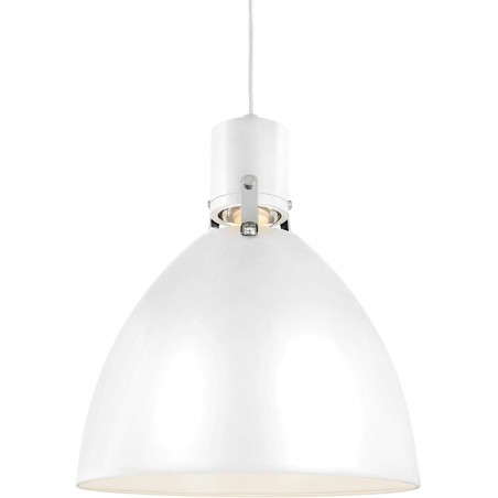 Turku Factory Style LED Pendant Light - White Shade Detail