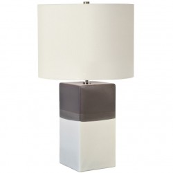 Esholt Ceramic Table Lamp - Cream Grey