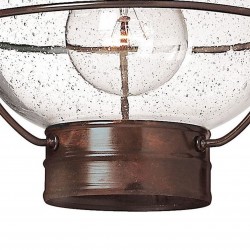 Cuero Outside Bronze Flush Lantern Shade Detail