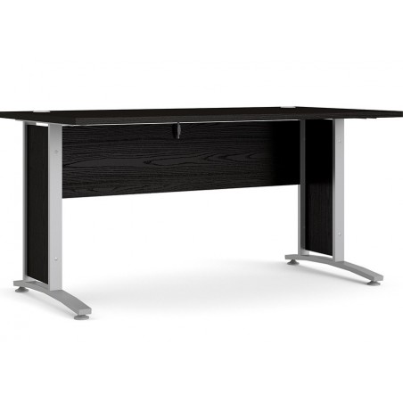 Prima  Office Desk Black /Grey  Angled Front View