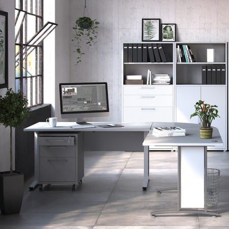 Prima  Office Desk White /grey room Shot