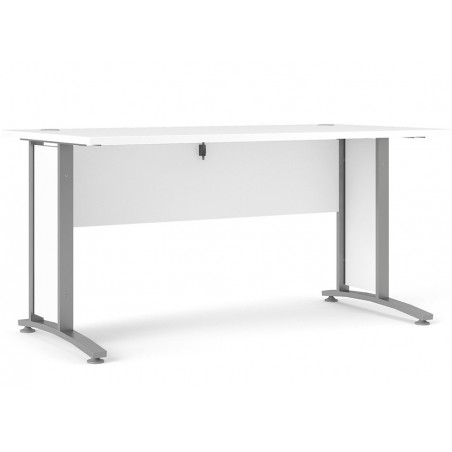 Prima  Office Desk White /grey angled Front View