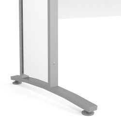 Prima  Office Desk White/ Grey leg detail