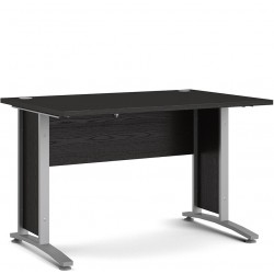Modern Office Desk 120cm Top Black /grey Angled View