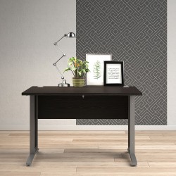 Modern Office Desk 120cm Top Black /grey Mood Shot 2