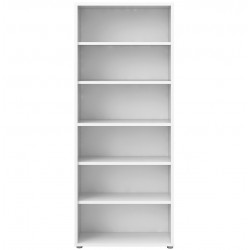 Prima Bookcase  5 Shelves - White Front View