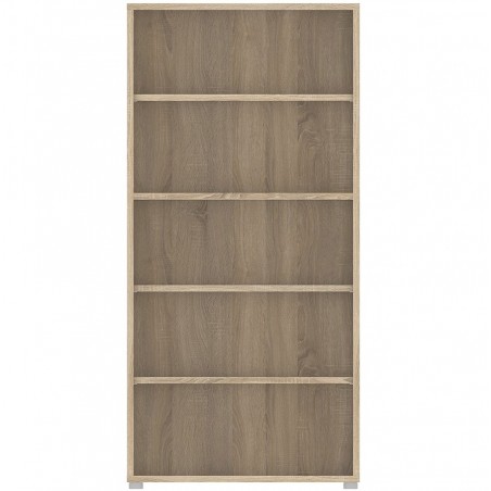Prima Bookcase 4 Shelves - Oak Front View