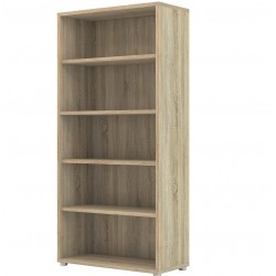 Prima Bookcase 4 Shelves - Oak Angled View