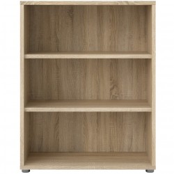 Prima Bookcase 2 Shelves - Oak Front View