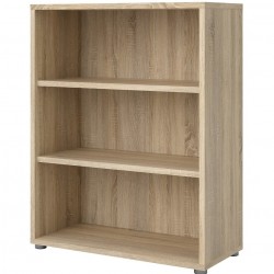 Prima Bookcase 2 Shelves - Oak Angled View