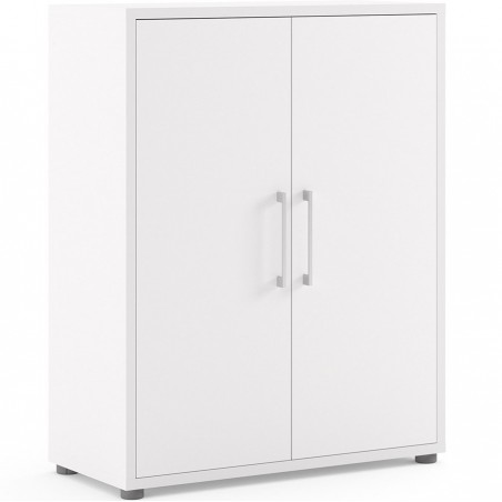 Prima Bookcase 2 Shelves with 2 Doors - White