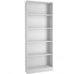 Tring Tall Wide Bookcase in white, white background