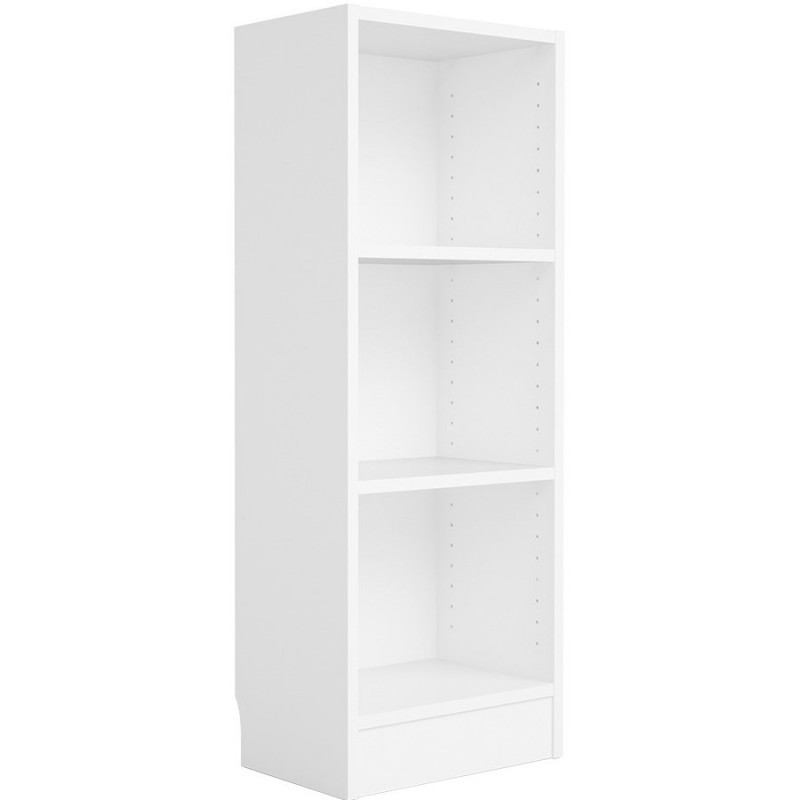 Tring Low Narrow Bookcase in white, white background