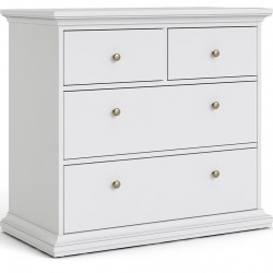 Marlow Chest of Drawers in white, white background