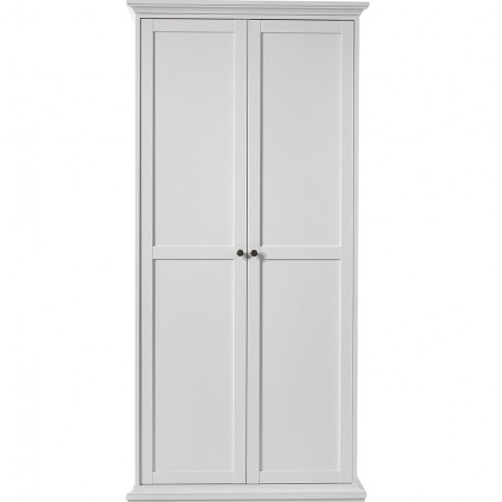 Marlow 2 Door Wardrobe in white, Front View