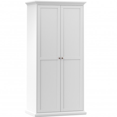 Marlow 2 Door Wardrobe in white, white background