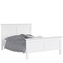 Marlow Double Bed in white, white background