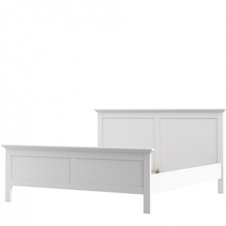 Marlow King Size Bed in White  Angled View
