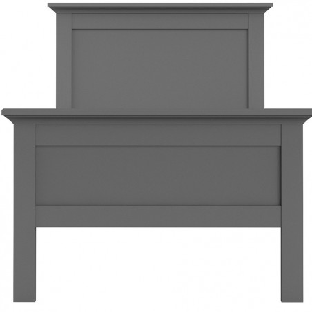Marlow Single Bed Matte Grey Front View
