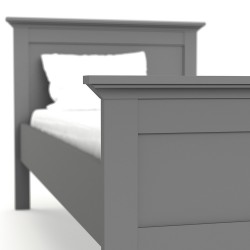 Marlow Single Bed Matte Grey Angled Detail