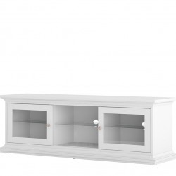 Marlow TV Unit - Two Doors & Shelf - White Angled View