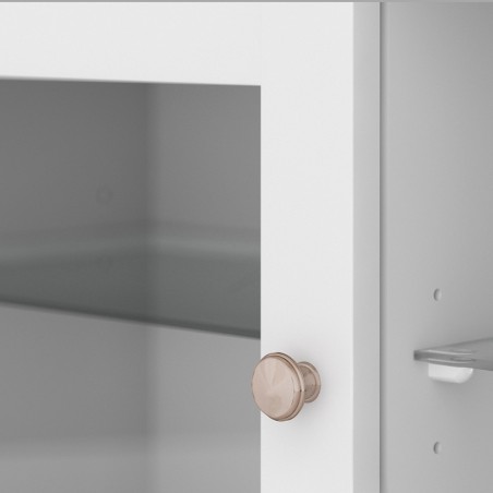 Marlow TV Unit - Two Doors & Shelf - White Door Detail