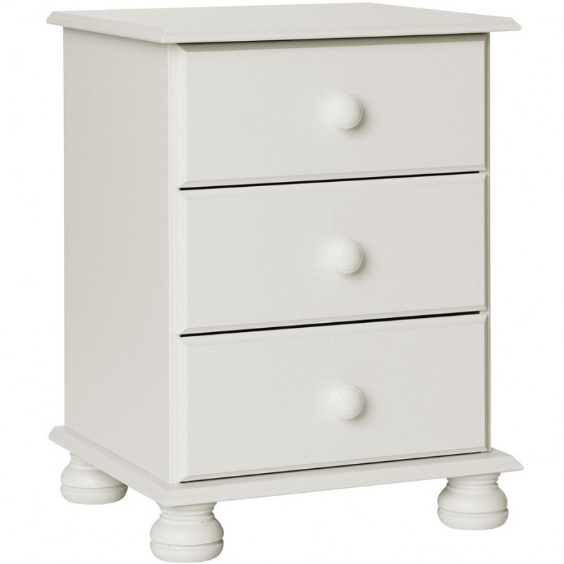 An image of Tureby 3 Drawer Bedside - Antique Pine