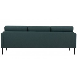 Dark green sofa, angle view