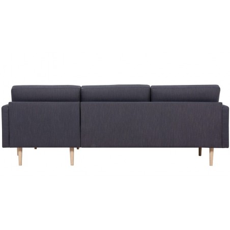 Anthracite chaise lounge sofa, rear view