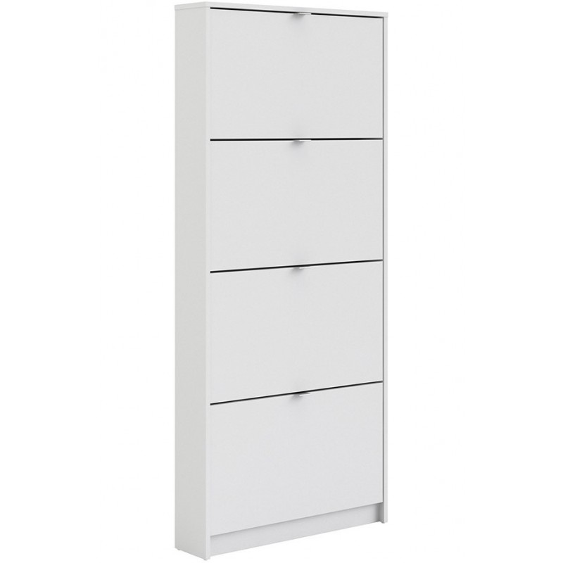 Barden Shoe Cabinet in white, angle view