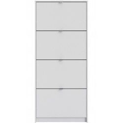 Barden Shoe Cabinet in white, front view