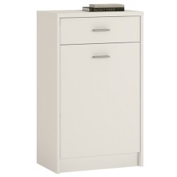 Topina One Door One Drawer Cupboard - Pearl White