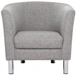 Elyria Armchair - Light Grey Front View