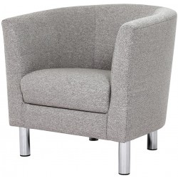 Elyria Armchair - Light Grey angled View