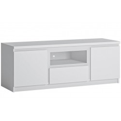 Fribo TV Unit - One Drawer Two Door - Alpine White