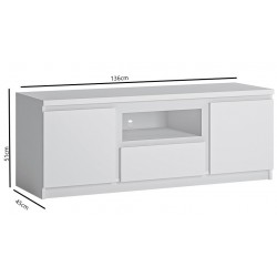 Fribo TV Unit - One Drawer Two Door - Dimensions